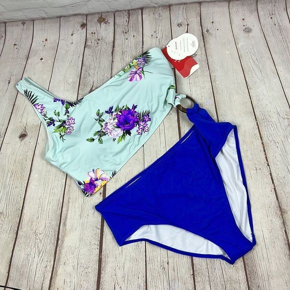 Women's 1 Piece Swimsuits One Shoulder Bathing Suit, XL - Picture 2 of 8